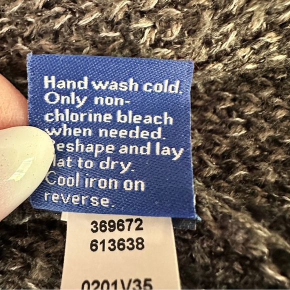 Apt. 9 Longline Cardigan Sweater Jacket Medium Gray Black Camo Print Normcore - Picture 11 of 16